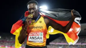 Ohne Owen Ansah: Deutsche Sprint-Staffel holt SILBER