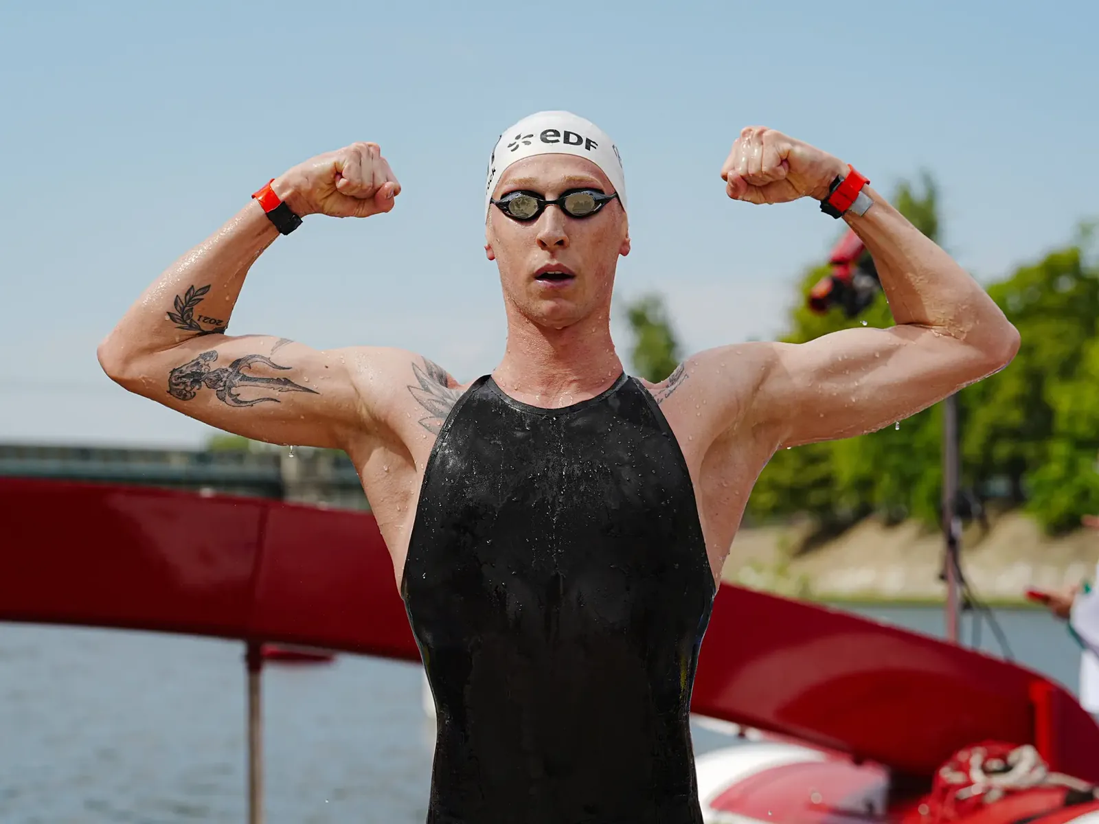 SCM-Schwimmer Florian Wellbrock nach seinem EM-Gold in Paris.